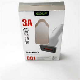 Golden and silver box for car charger